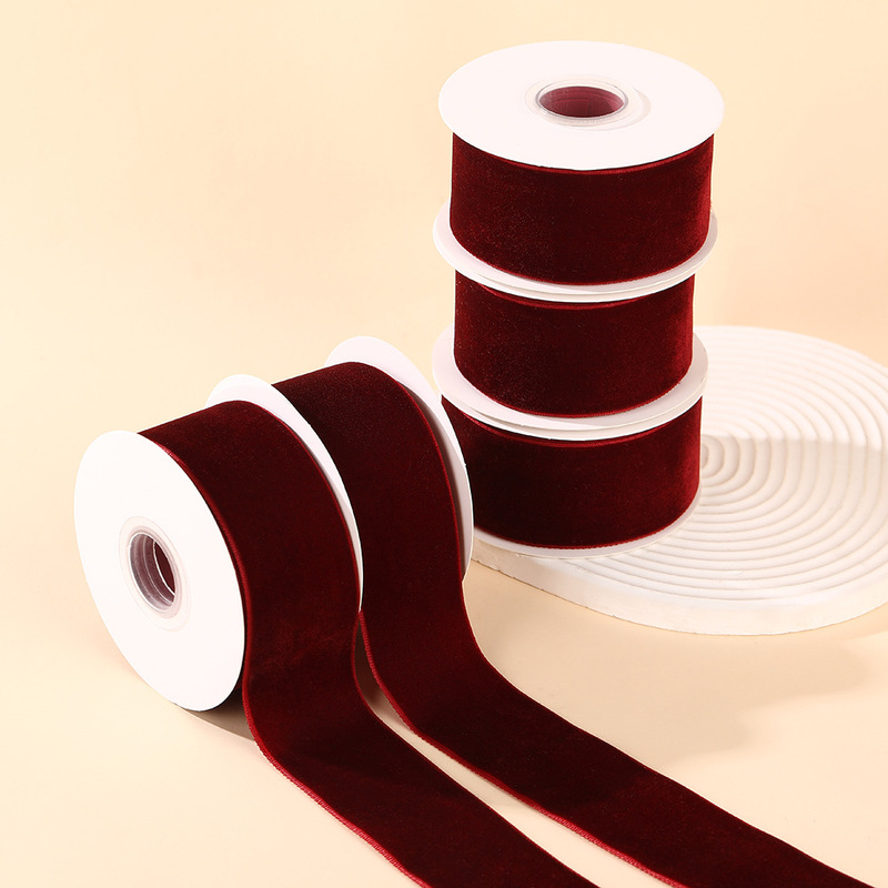 Manufacturer of Flocking Ribbons, Velvet Ribbons, Decorative DIY Handmade Flocking Ribbons, Clothing Accessories, Packaging Gift Ribbons, Wholesale
