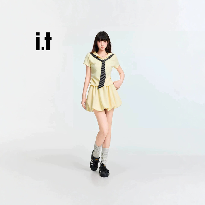 College Style Navy Collar Short-Sleeved Two-Piece Set for Women 2026 New Spring and Summer Age-Reducing Slimming Casual Short Skirt Suit College Style Navy Collar Short-Sleeved Two-Piece Set for Women 2026 New Spring and Summer Age-Reducing Slimming Casual Short Skirt Suit