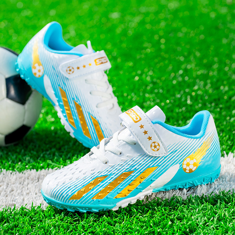 Cross-border children's football shoes for teenagers, boys, girls, students, kids, TF cleats with Velcro for grass training, wholesale Cross-border children's football shoes for teenagers, boys, girls, students, kids, TF cleats with Velcro for grass training, wholesale