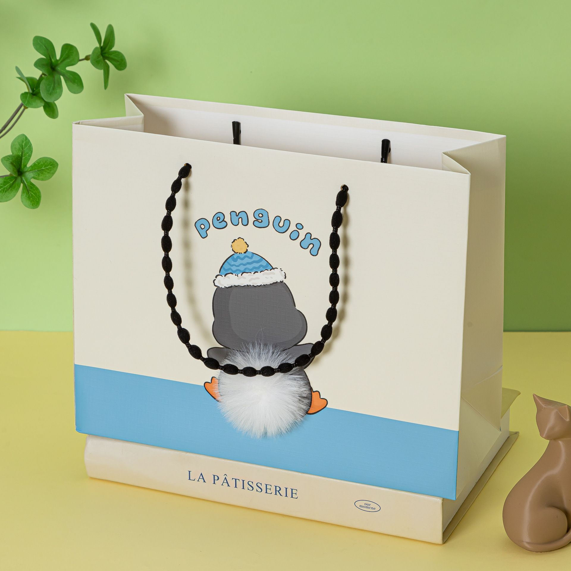 Nuevo tipo de cuerda de burbuja de pelo lindo dibujo animado animal hermoso bolsas de regalo fábrica directa al por mayor