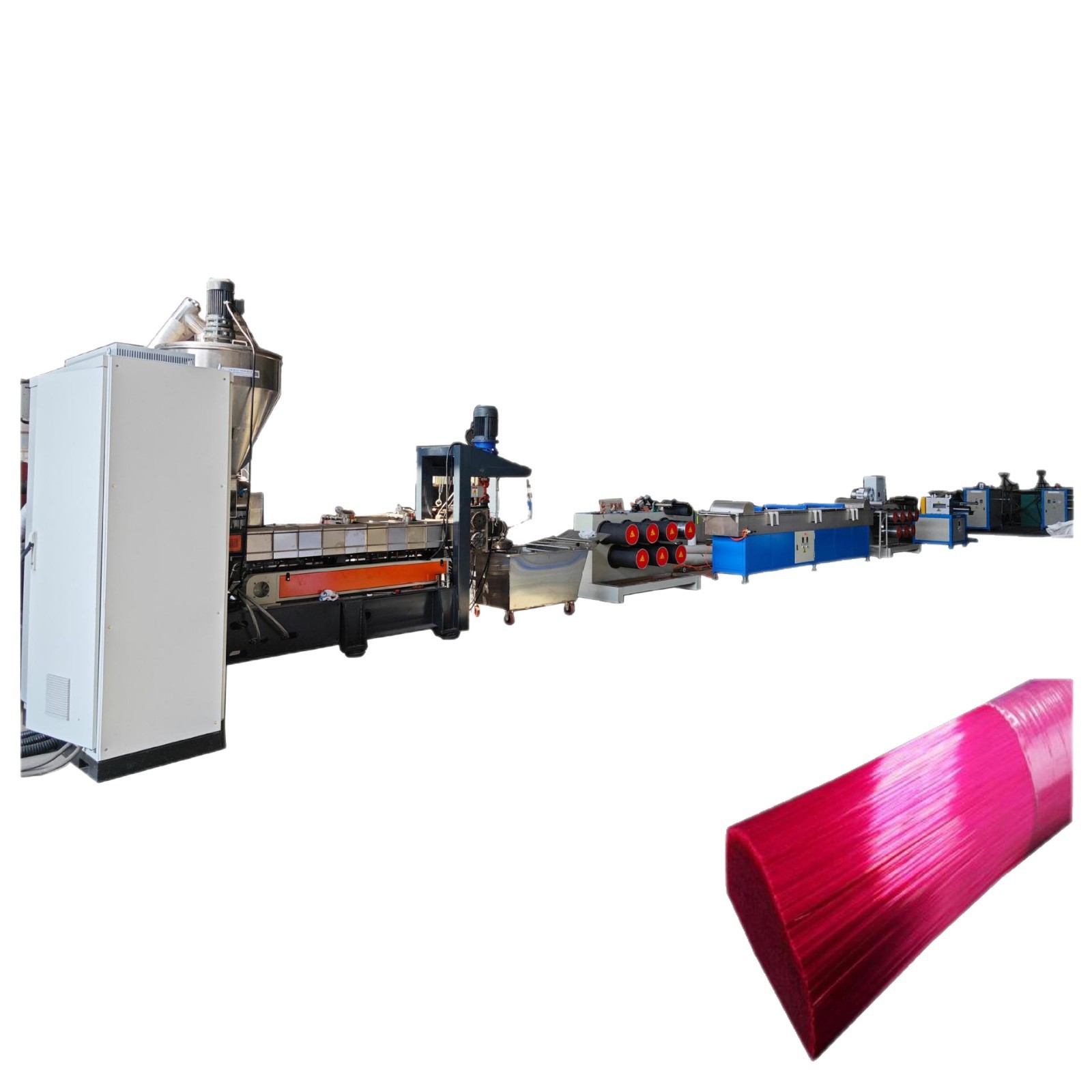 供应扫把丝刷丝圆丝拉丝机PET圣诞树拉丝机