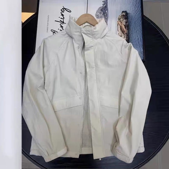 Spring and Autumn New Hooded Jacket Men's Workwear Pocket Casual Handsome Jacket Net Version Loose All-match Solid Color Jacket