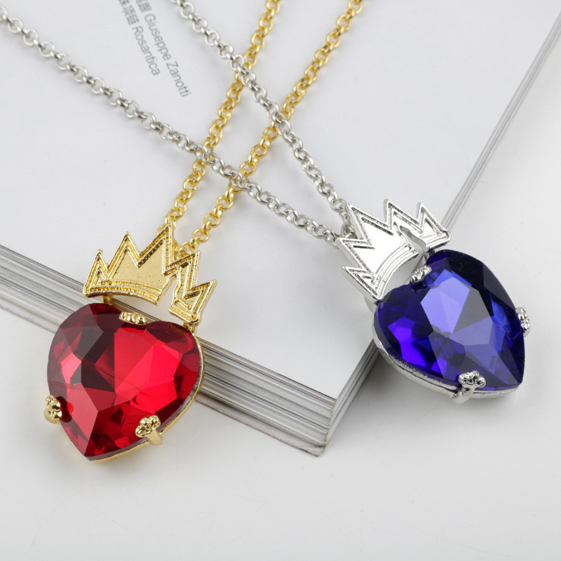 Luxurious Heart Shape Crown Alloy Plating Artificial Crystal Womenu0027S Pendant Necklace