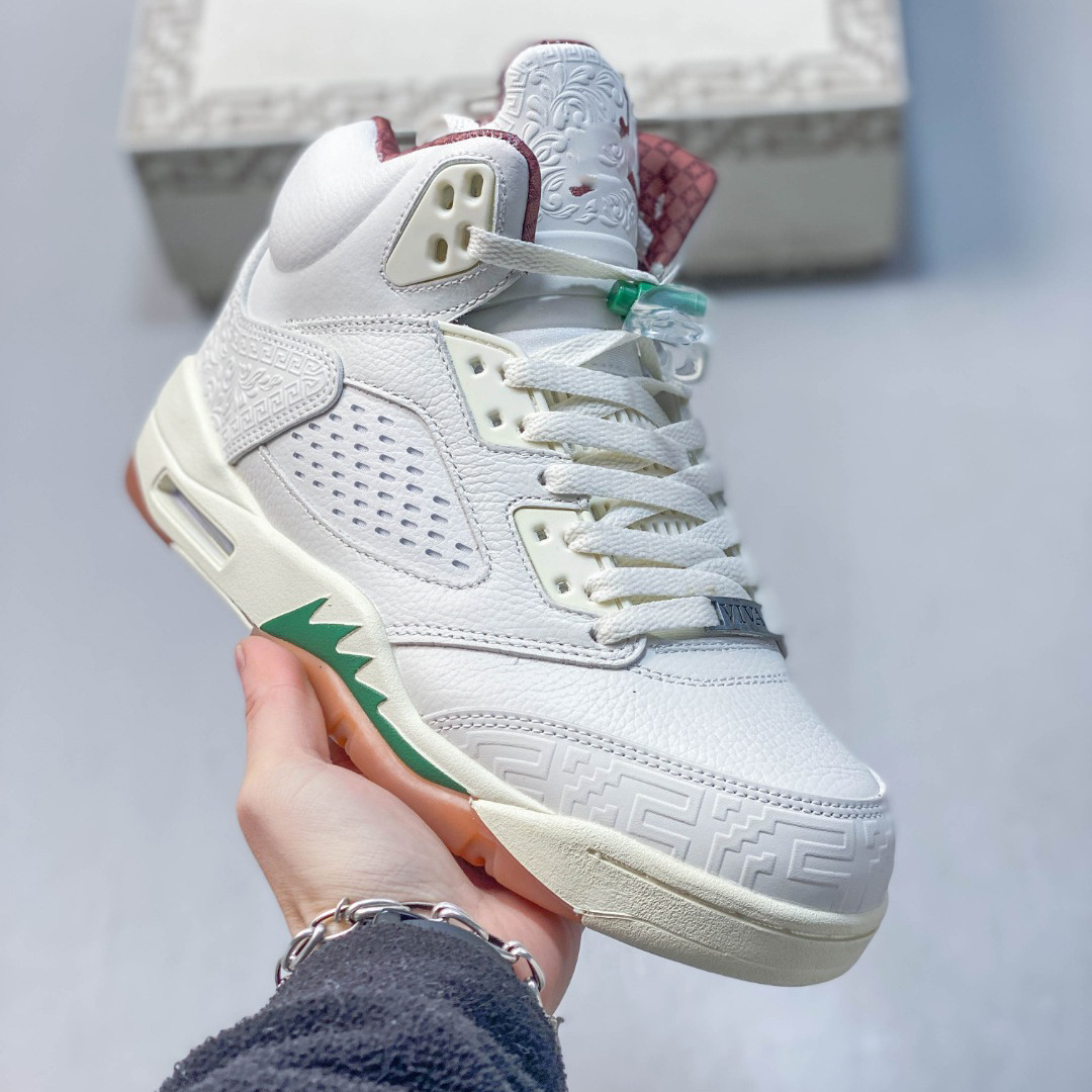 Zapatos de baloncesto de alta calidad AJ5 Jiao Wu Zhixiu Zapatos deportivos de amortiguación de arce verde oliva zapatos casuales de pareja