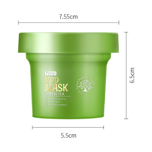 Fenyi Green Tea Mud Mask 100g Refreshing, Moisturizing, Refining Pores Full English Packaging Cross-Border Supply