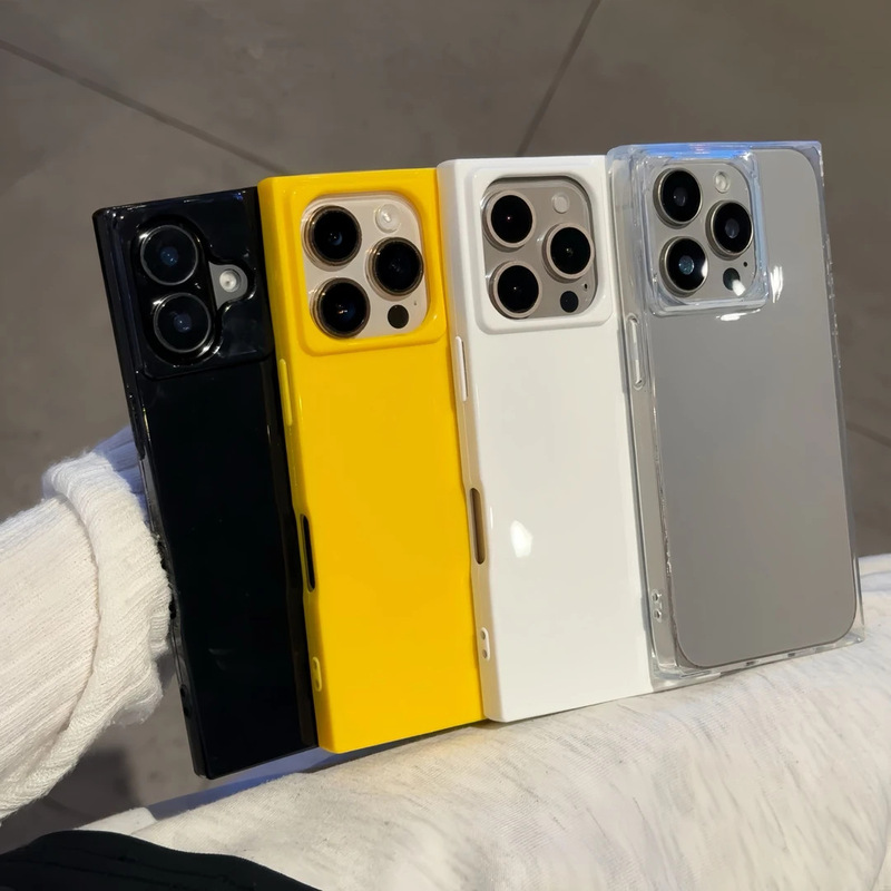 High-Quality Ice Crystal Cube Phone Case Suitable for Apple iPhone 16/17 Pro, Square Shape for 14, Simple Style for 15, Soft Case for 13