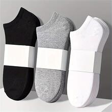 E 18550 Solid Deodorant Mens Ankle Socks ��ɫ����������ʿ��