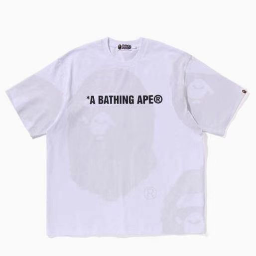 A Bathing Ape Classic Logo Side Big Ape Head T-shirt White