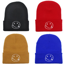 笑脸针织帽90’s Grunge Smiley刺绣毛线帽男女户外保暖运动冷帽
