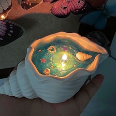 海洋風流砂小さつまいも創意サザエ香薫ろうそく貝殻手作りろうそく誕生日プレゼントお土産