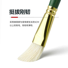 Zhongsheng Art Supplies Chongqing Boar Oil Brush F262 Yuchang Handle Gouache Brush Watercolor Brush Acrylic Brush Nickel-plated Hard Hair