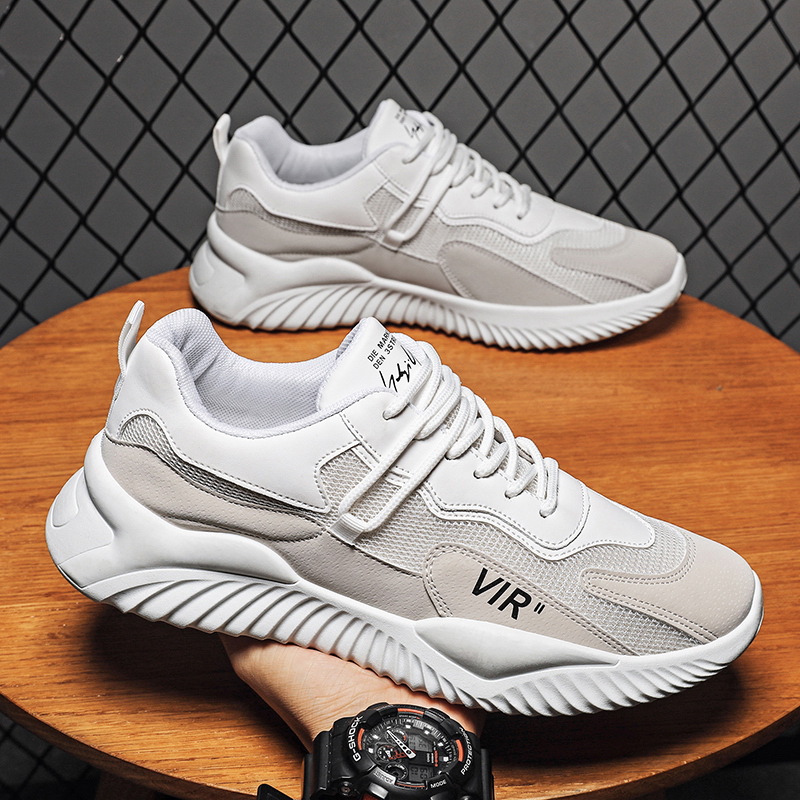 Zapatos de hombre 2024 nuevas zapatillas de primavera mallas transpirables zapatos blancos zapatos de running casuales para hombres zapatos de moda