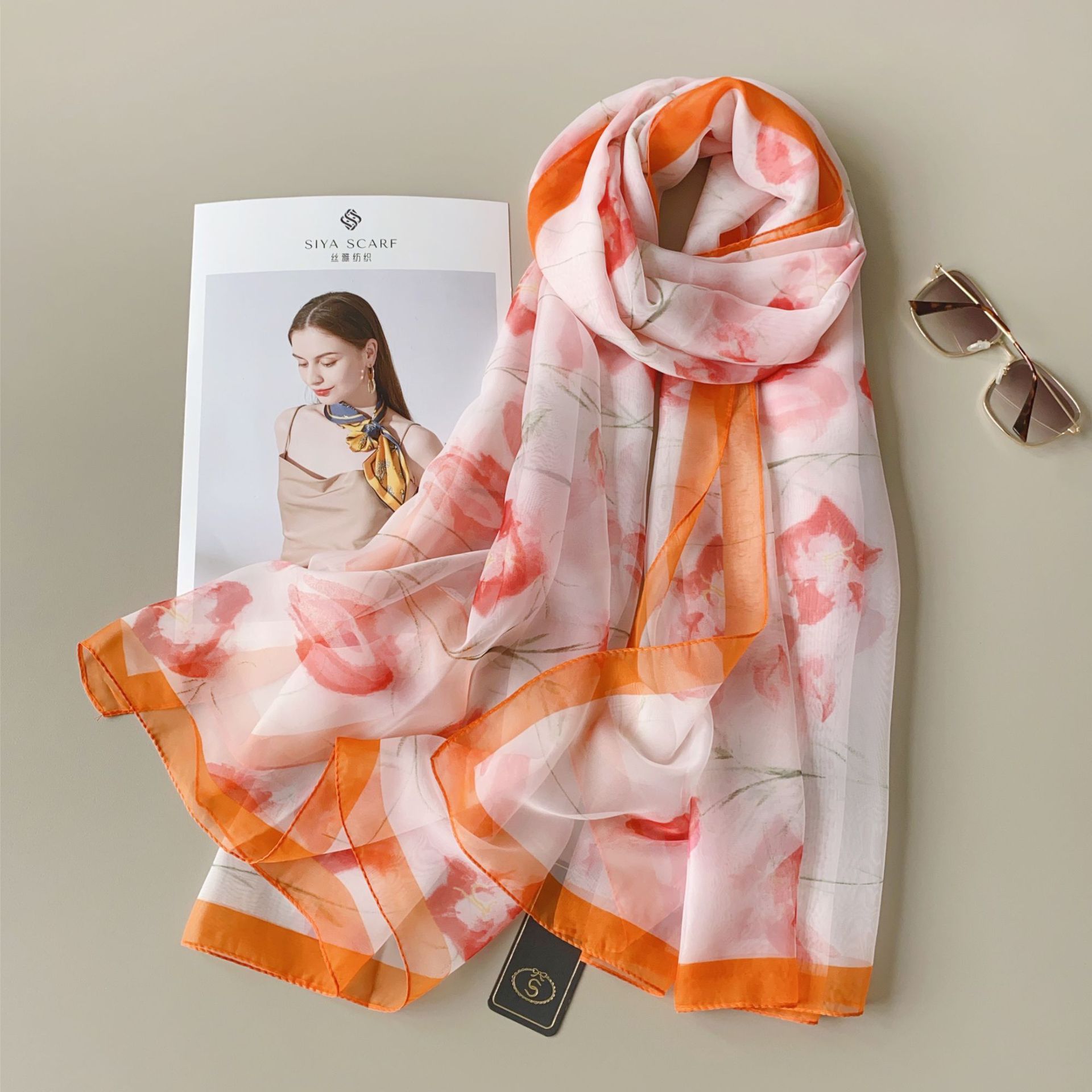 Verano nuevo yourou hilado bufanda chal versátil largo multi-funcional protector solar bufanda de playa bufanda de las mujeres para vacaciones