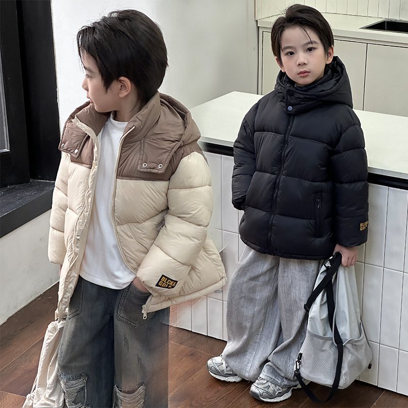 Special Offer: Feather down Jacket with Hood, Korean Style Children's down Cotton Coat, Warm Casual Children's Cotton Jacket for Boys and Girls