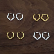 日系极简设计感不规则通勤耳扣百搭时尚气质冷淡风做旧金属耳环