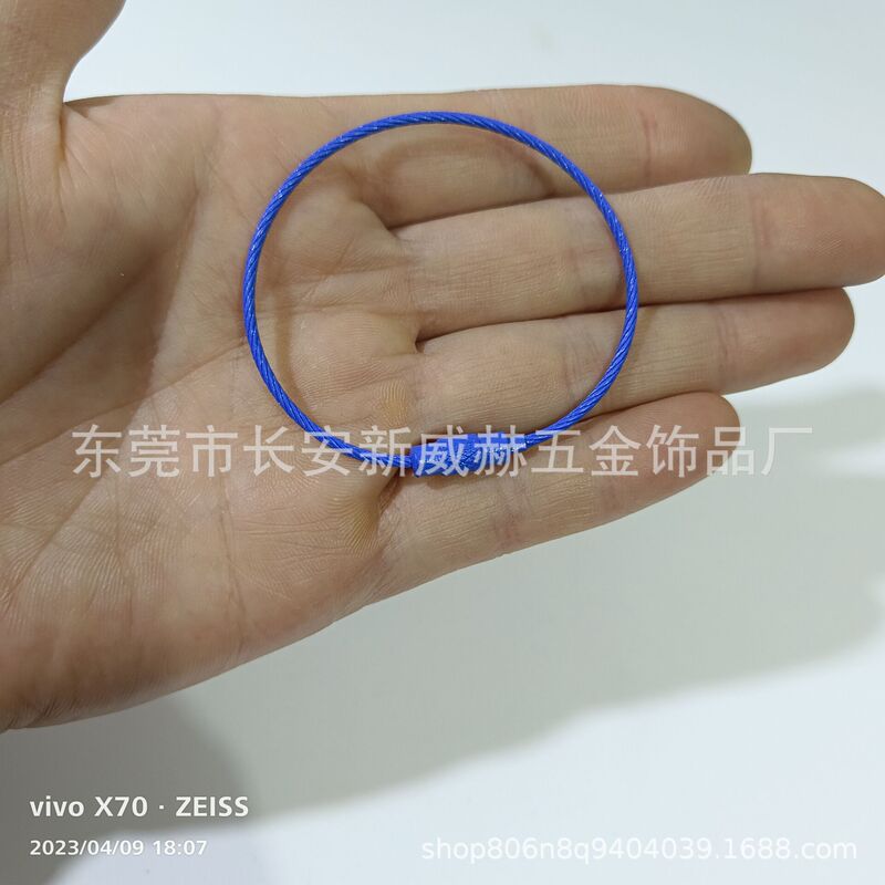 現物カラー塗装ワイヤーリング塗装ワイヤーリングステンレスワイヤーリングロープキャンディー色ワイヤーロープ|undefined