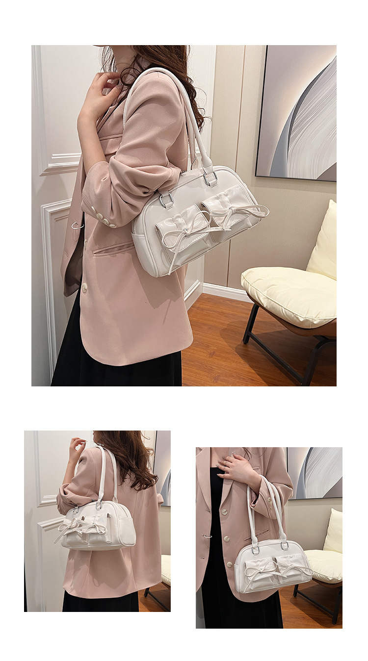 Elegant Women's Ballet Style Shoulder Bag With Bowknot Detail_voghion.com
