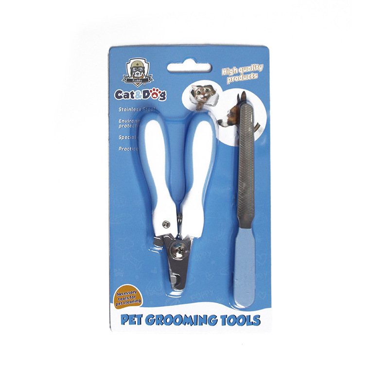 Cortadoras de uñas para mascotas Teddy pequeños gatos y perros productos de limpieza con archivos Kit de cortadoras de uñas para gatos pinzas de uñas para mascotas