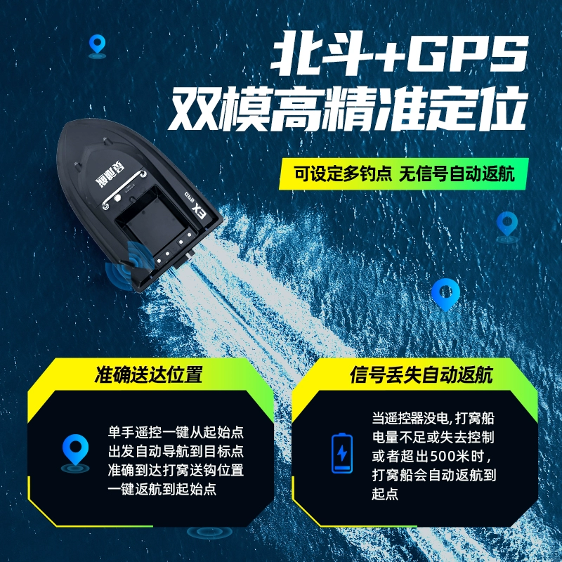 ✅ 12V GPS-позиционирование для лодки с автоматическим возвратом, рыболовная сеть с якорным крюком, дальнобойный мощный пульт дистанционного управления