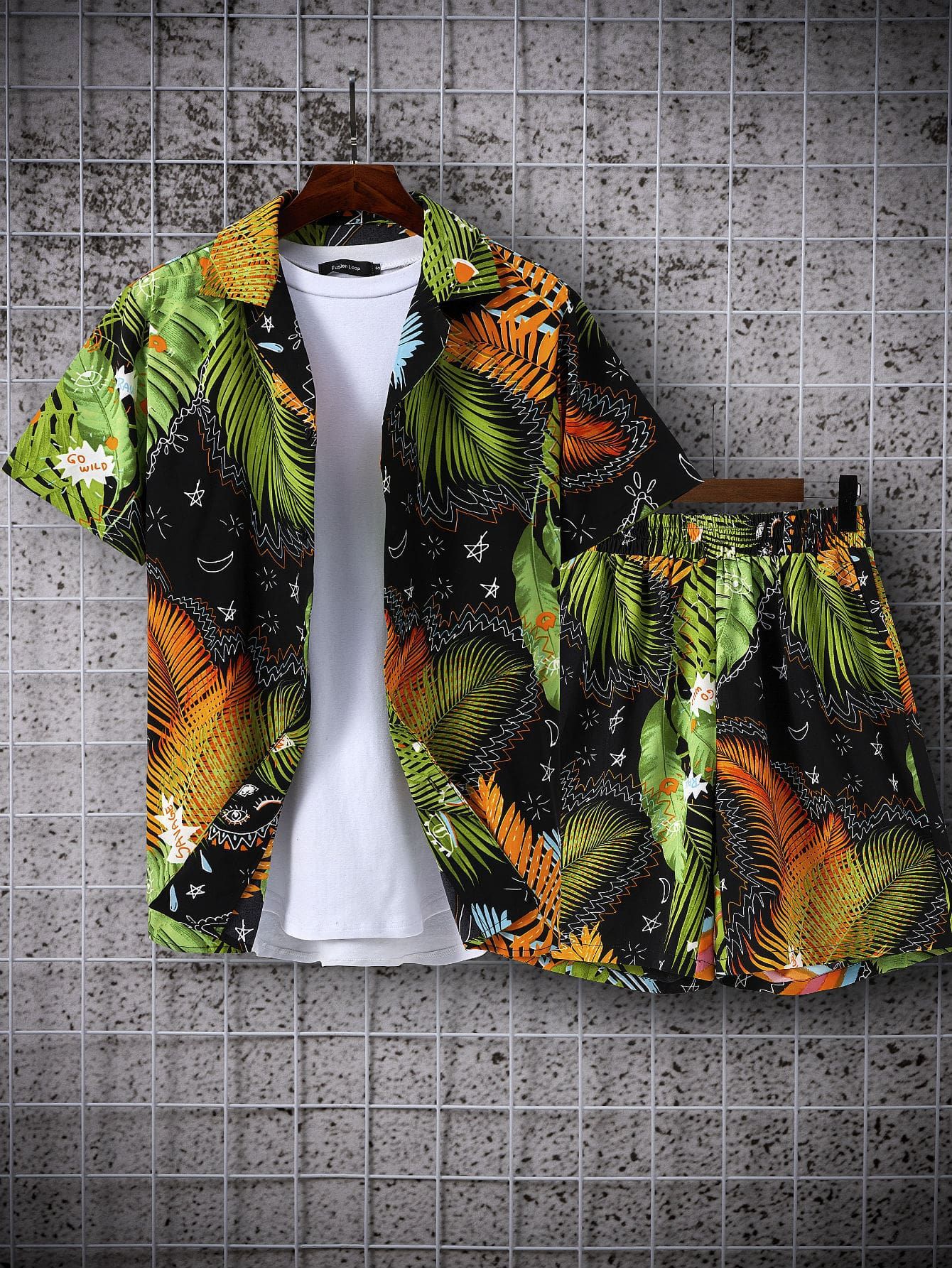 2025 nuevo estilo Amazon transfronterizo tendencia de moda casual europea y americana camisa de manga corta pantalones cortos traje MB1 MA1