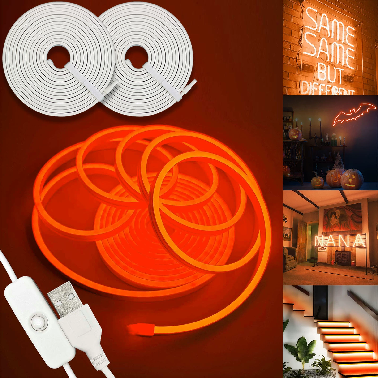 USB с переключателем неоновый 5V кнопочный переключатель 501 переключатель светодиодное низкое напряжение гибкая неоновая лампа трансграничная горячая продажа