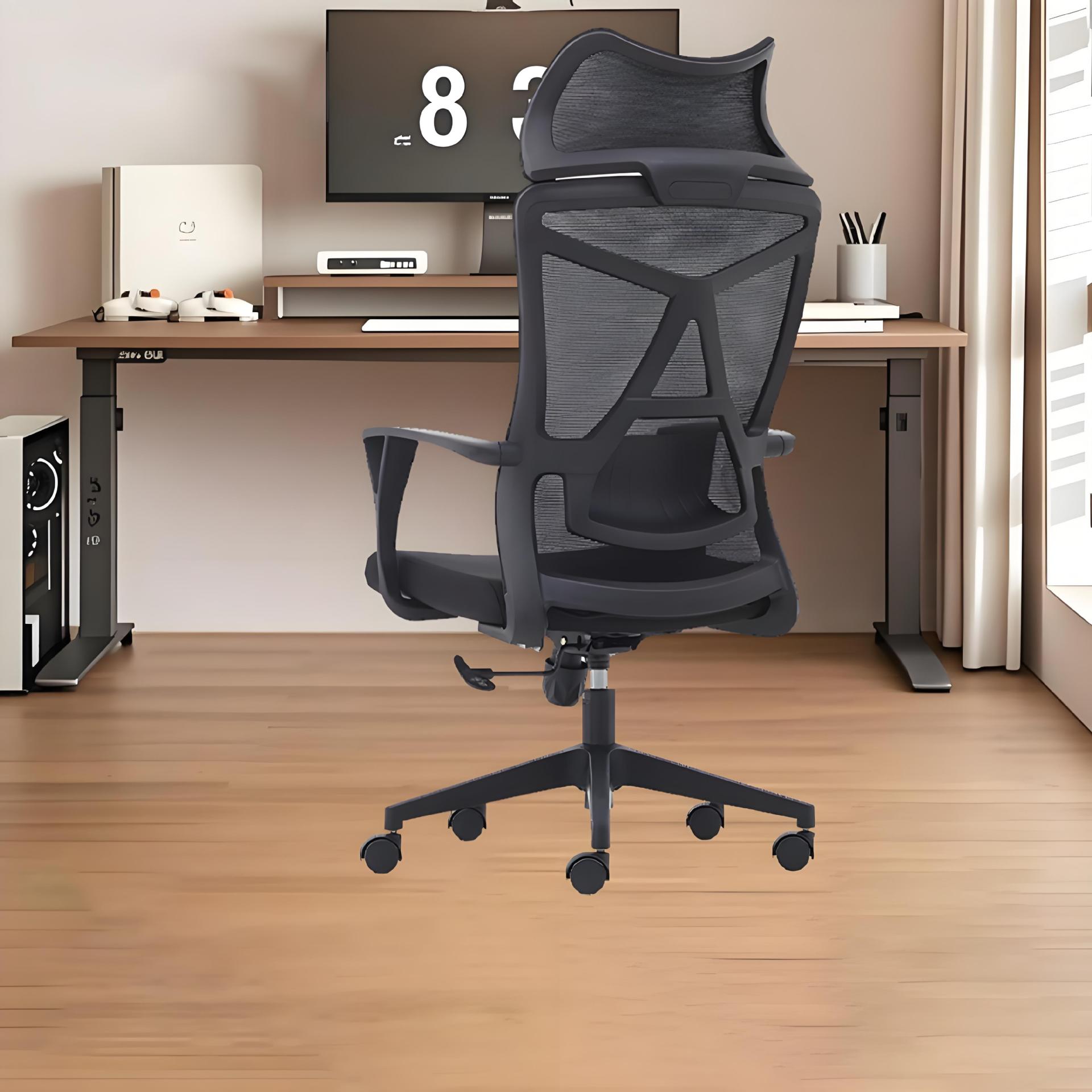 Foshan factory wholesale office staff comfortable chair sedentary not tired waist bow chair ergonomic chair