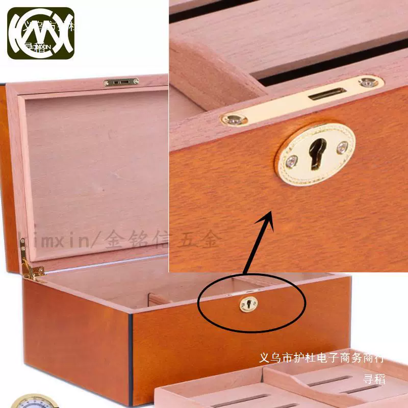 Деревянный коробок, золотой замок, набор с ключом