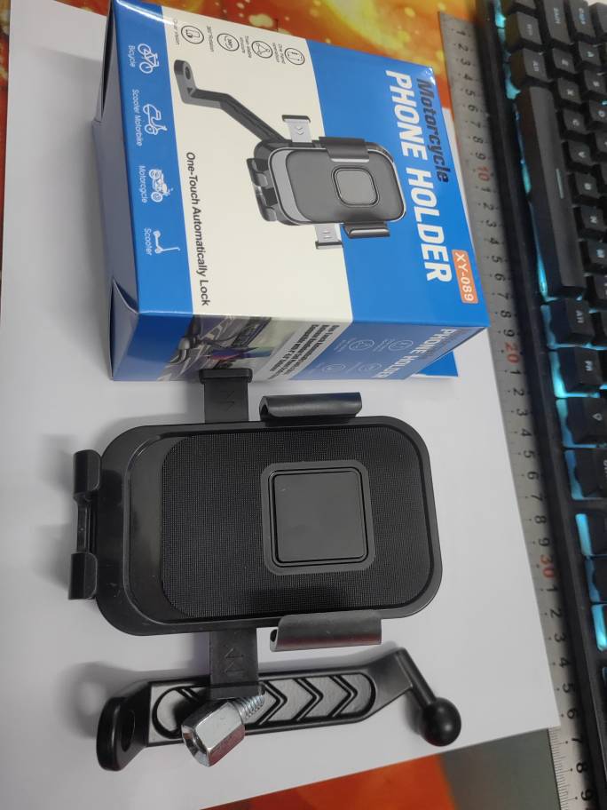 Cross-border motorcycle phone holder, vehicle-mounted delivery rider navigation stand, electric vehicle and bicycle shock-absorbing phone holder