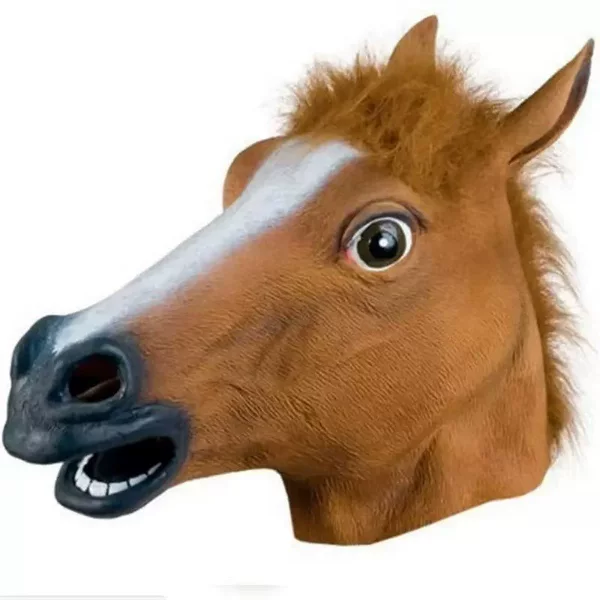 Horse Head Mask Dog Horse King Animal Headgear Cosplay Unicorn Mask Black Horse Fish Head Spoof Prop Vinyl