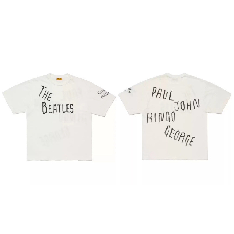 スポット韓国HUMAN日本製竹綿半袖TシャツルーズラウンドネックかわいいプリントアニマルショートTシャツ女性用|undefined