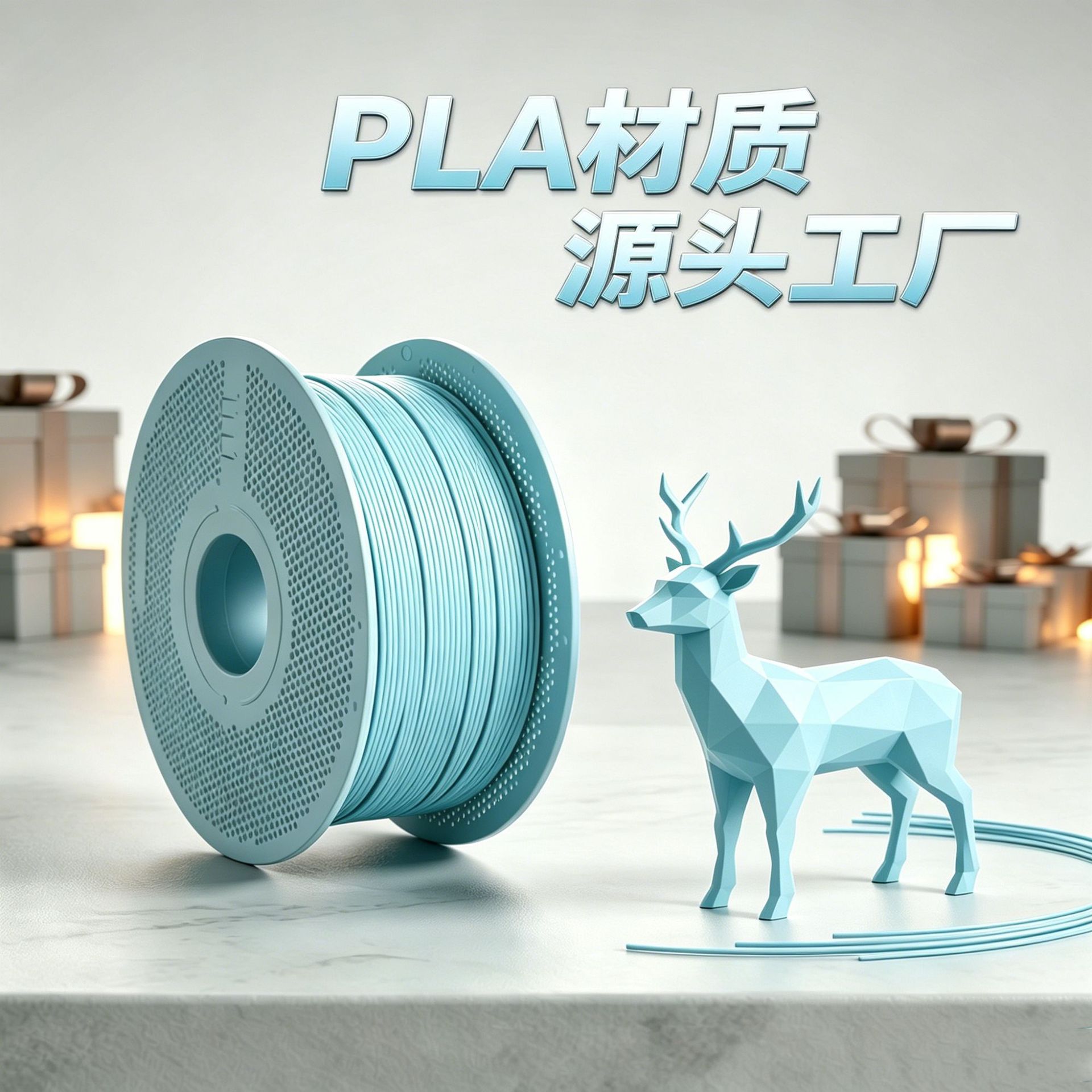 源头工厂直 PLA 3D 打印耗材高精度不堵头装适配拓竹创想各类机型