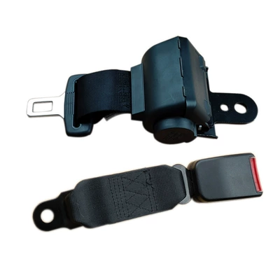 Forklift Seat Belt, Automatic Retractable Two-Point Type with Self-Locking Function, Golf Cart and Go-Kart Seat Belt (Car seat belt) - semi-enclosed-retractor-25cm-base