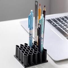 波浪笔架创意化妆笔眉笔收纳架笔筒办公室桌面文具学生寝室收纳