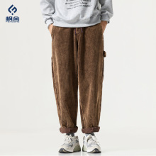 枫舍男装 /纯棉灯芯绒工装裤男士秋冬休闲裤日系宽松小直筒哈伦裤