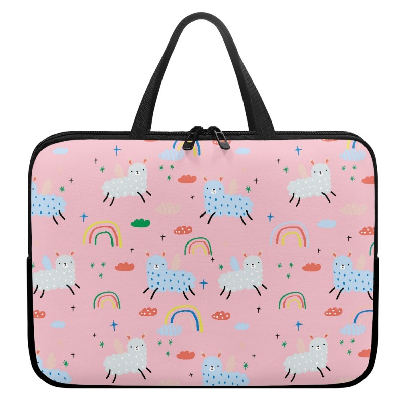 工厂直销女生款手提电脑包可爱卡通印花商务电脑包时尚通勤公文包