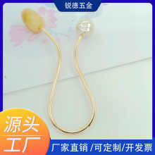 服装不规则葫芦形U形螺旋扣时尚外单女装礼服异形V扣两头珠子可拧