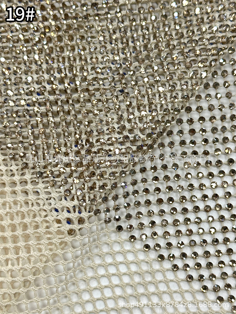 Fabricantes de tela de diamante caliente de alta densidad de 6 imitación de diamante australiano moda cena espectáculo de fiesta vestido de tela