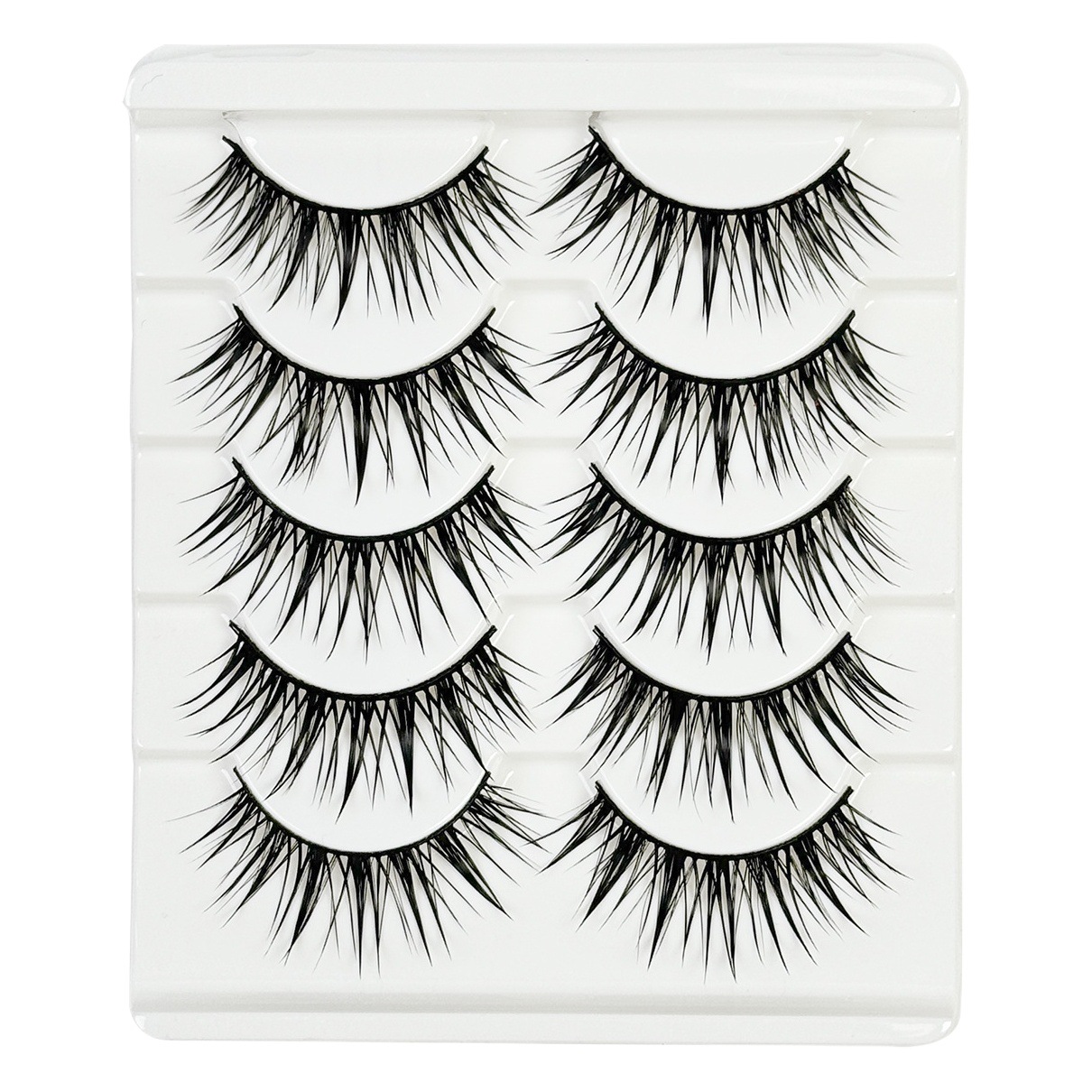 Europa y América del tallo transparente pestañas postizas 3D pestañas tridimensionales desechables todo natural Cruz suave curling extensión de la cola del ojo