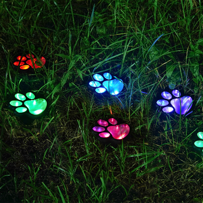Temu ホット販売ソーラー猫の爪ライト屋外クリエイティブ動物足中庭の芝生の装飾ライト LED 足跡ライト|undefined