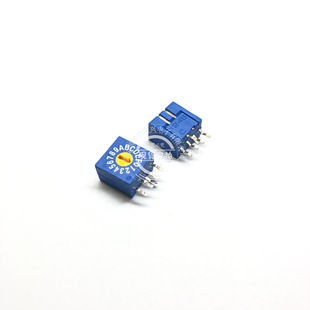 Bai Rong ECE8421 Rotary Coding Switch ERD416RR Side Adjustment RS Positive Code RF1 to 4 Pin 2.54 Distance 0-F