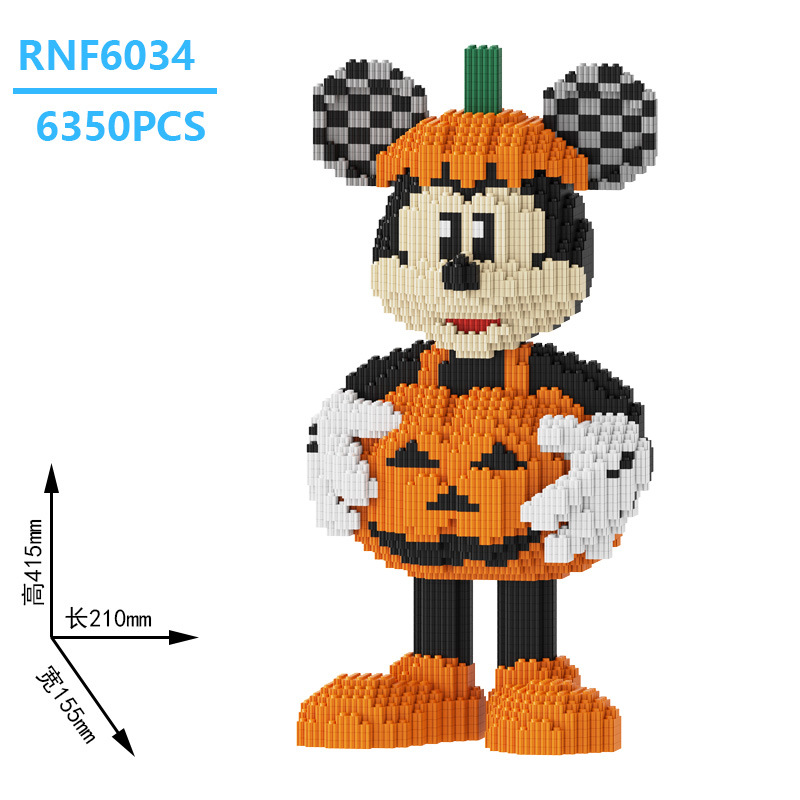 Rnf6034 pumpkin christmas mickey mouse + building block hammer