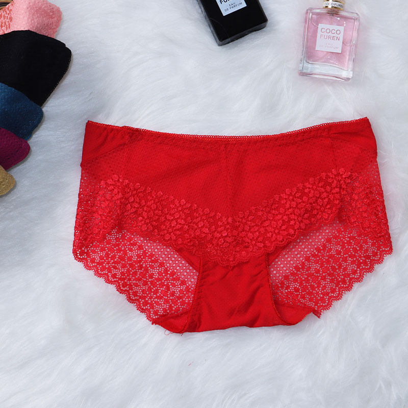 少女性感蕾丝透明内裤