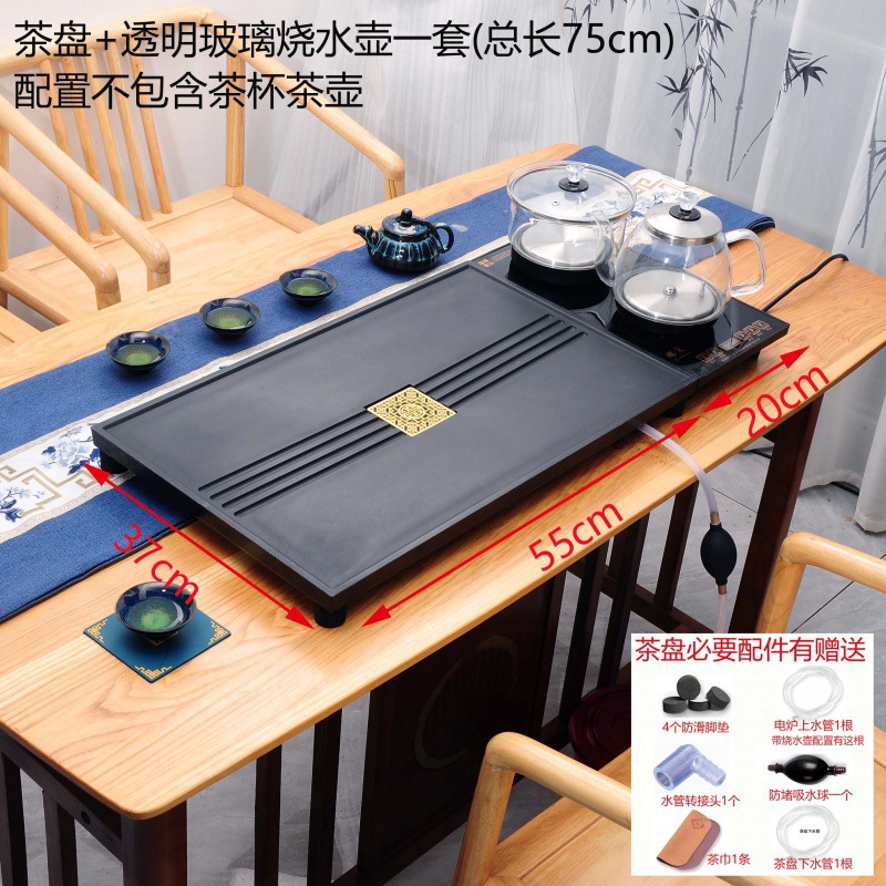 스타일 4개 55-37+ 투명 유리 냄비 세트