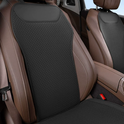Hot-Selling Car Seat Cushion, Universal for | Four Seasons Pad - noble-black-backrest-1-piece-breathable-ice-silk-clean-labelno-logo