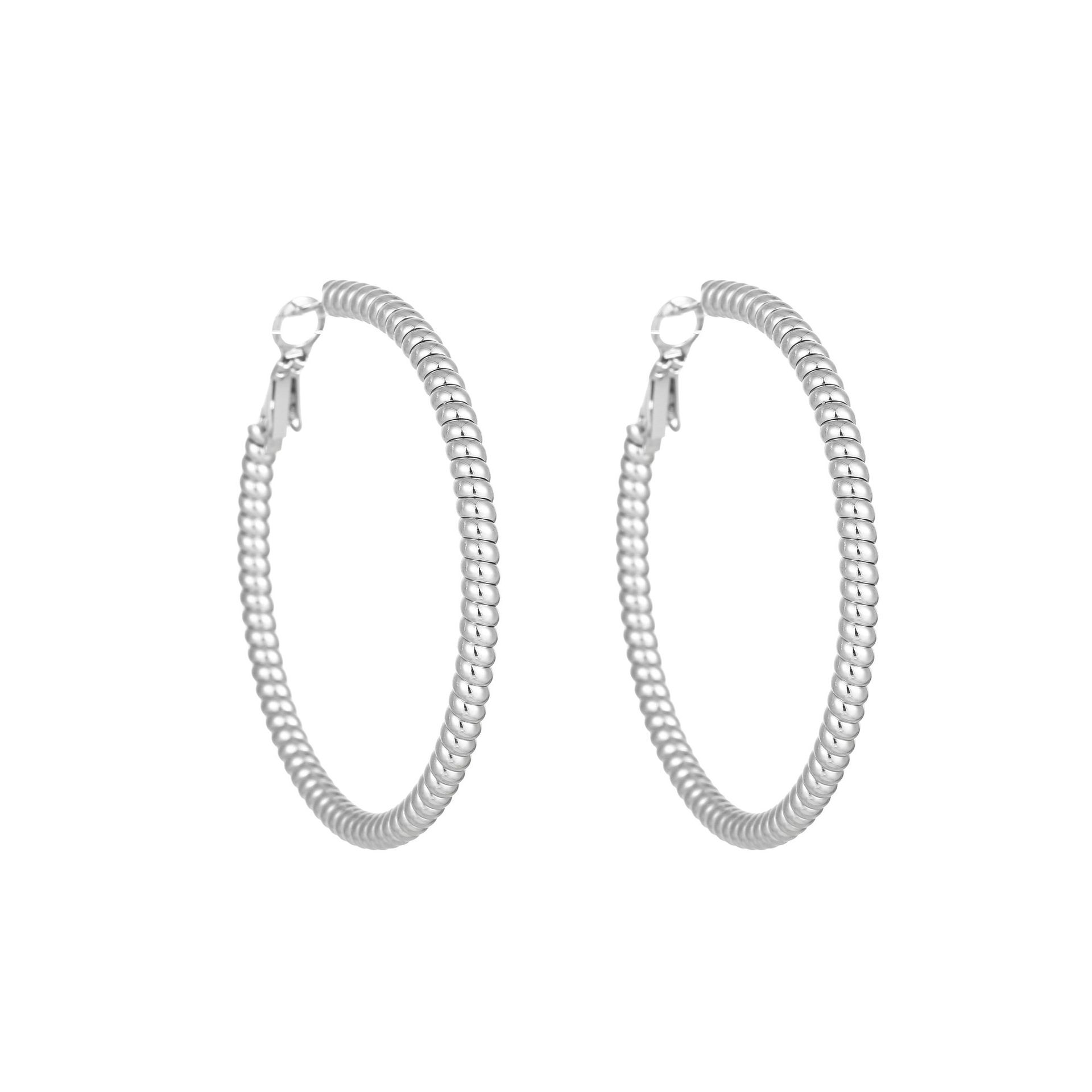 Solid Color Pattern 1 Pair Simple Style Solid Color Plating Titanium Steel Earrings