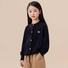 女童学院风开衫毛衣春秋2026新款儿童外套针织衫外套休闲百搭外搭