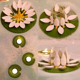 Cross-Border New Bath Lilies Bath Wine Holder Bath Swimming Pool Wine Glass Holder Candle Holder