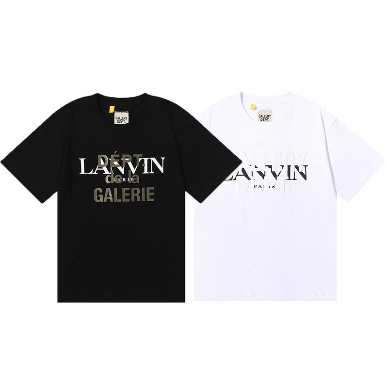 2022 American fashion brand GALLERY DEPT letter overlapping three-dimensional printing men's and women's casual short sleeve T-Shirt wholesale 2022 American fashion brand GALLERY DEPT letter overlapping three-dimensional printing men's and women's casual short sleeve T-Shirt wholesale