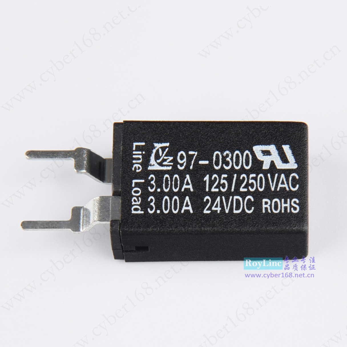 97Series 3.00A 250VAC 24VDC PCB电路板插件焊脚电流过载保护器