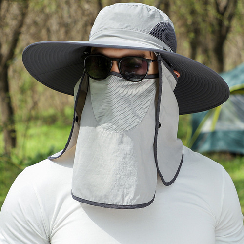 Colorful sun protection hat, face shield, mosquito and sandproof, hiking neck protection hat for men, fisherman hat, one-piece drop shipping